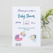 Invitation baby shower (Debout devant)