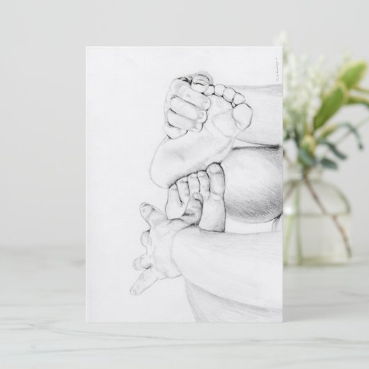 Invitation Baby shower (Debout devant)