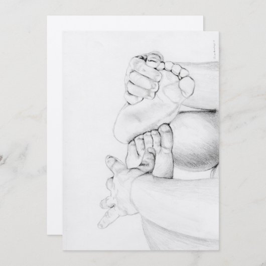 Invitation Baby shower (Devant / Derrière)