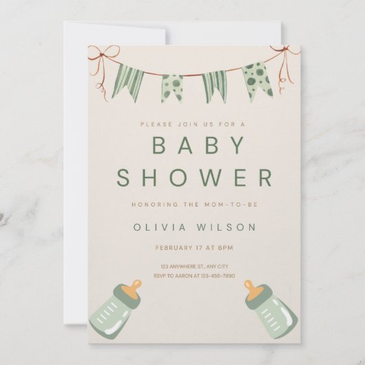 Invitation Baby shower (Devant)