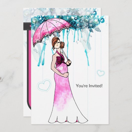 Invitation Baby shower (Devant / Derrière)