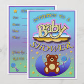 Invitation Baby shower (Devant / Derrière)