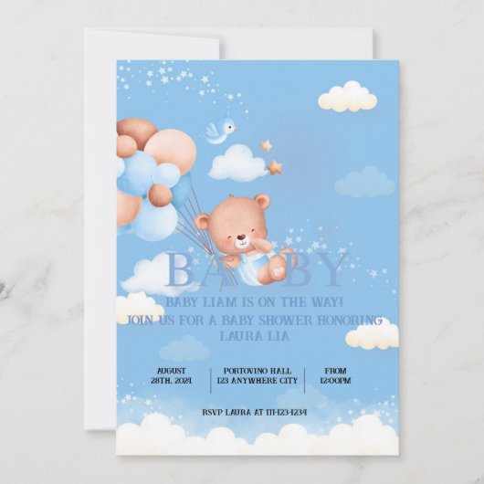 Invitation baby shower (Devant)