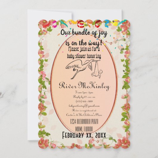 Invitation baby shower (Devant)