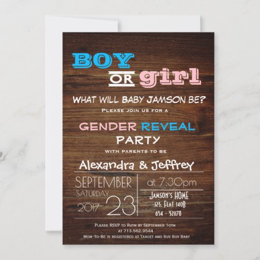 Invitation baby shower (Devant)