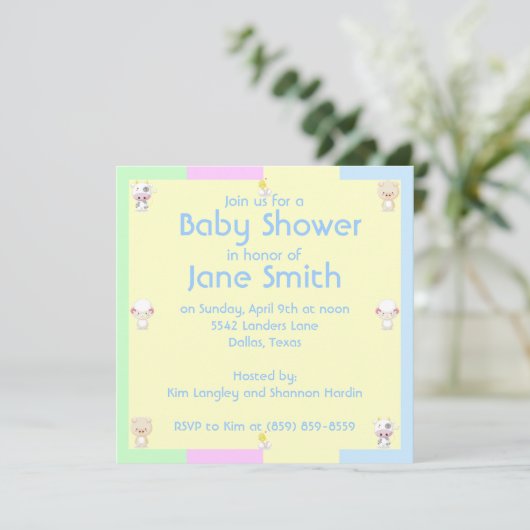 Invitation Baby shower (Debout devant)