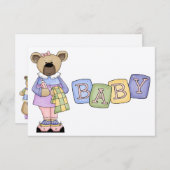 Invitation baby shower (Devant / Derrière)