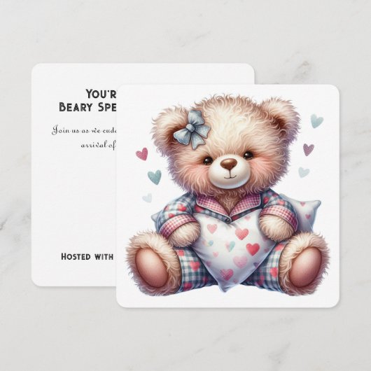 Invitation baby shower (Devant / Derrière)