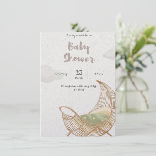 Invitation Baby shower (Debout devant)
