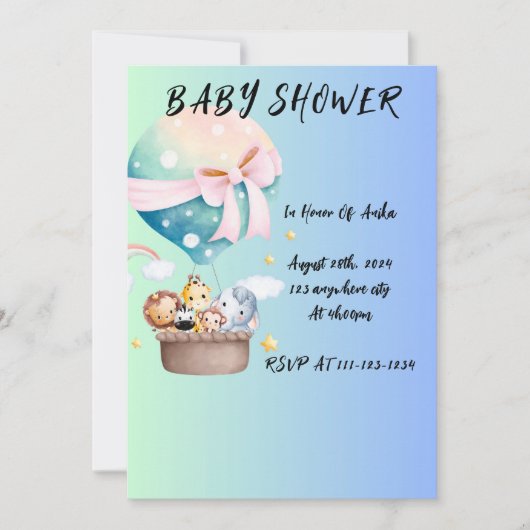 INVITATION BABY SHOWER (Devant)