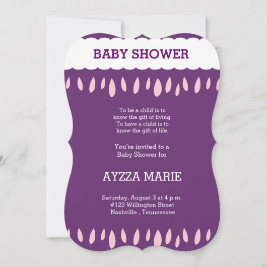 Invitation  baby shower (Devant)