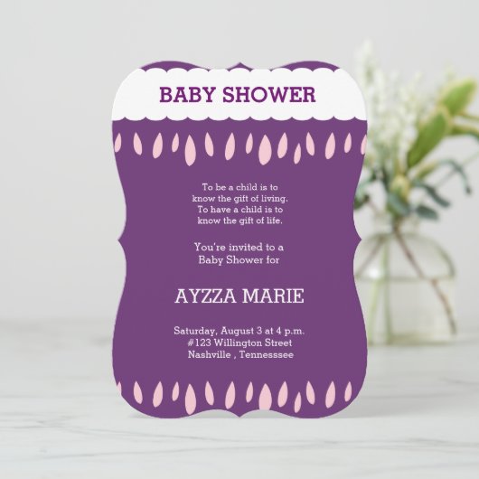 Invitation  baby shower (Debout devant)