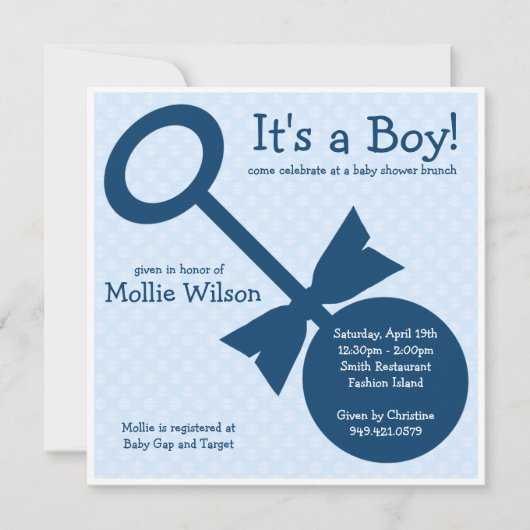 Invitation Baby shower (Devant)