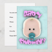 Invitation Baby shower (Devant / Derrière)