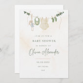 Invitation baby shower (Devant / Derrière)