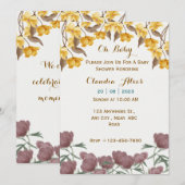 Invitation baby shower (Devant / Derrière)