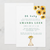 Invitation baby shower (Devant / Derrière)
