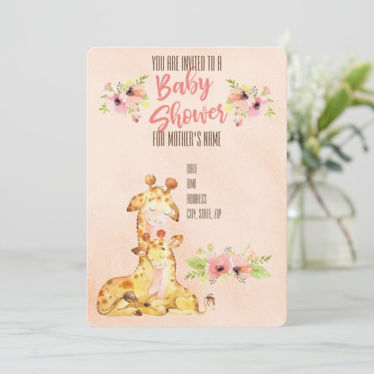 Invitation Baby shower (Debout devant)