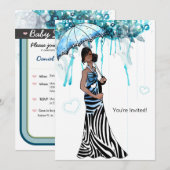Invitation Baby shower (Devant / Derrière)