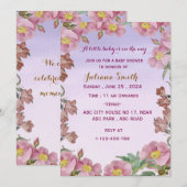 Invitation Baby shower (Devant / Derrière)