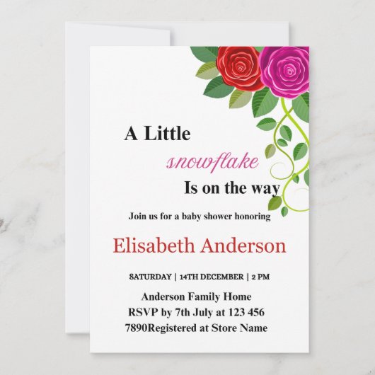 Invitation baby shower (Devant)