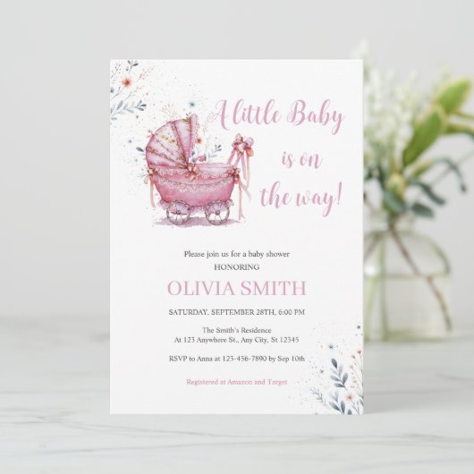 Invitation Baby shower (Debout devant)