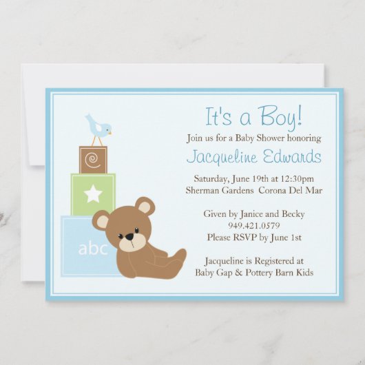 Invitation Baby shower (Devant)