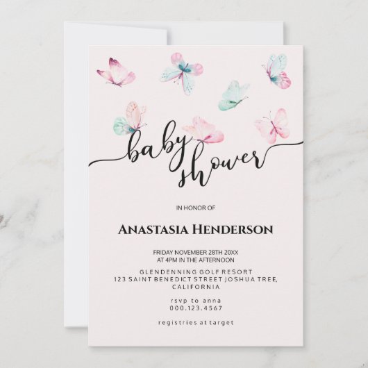 Invitation baby shower. (Devant)