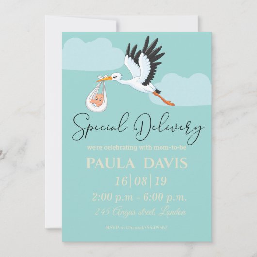 Invitation baby shower (Devant)