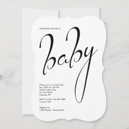 Invitation baby shower (Devant)