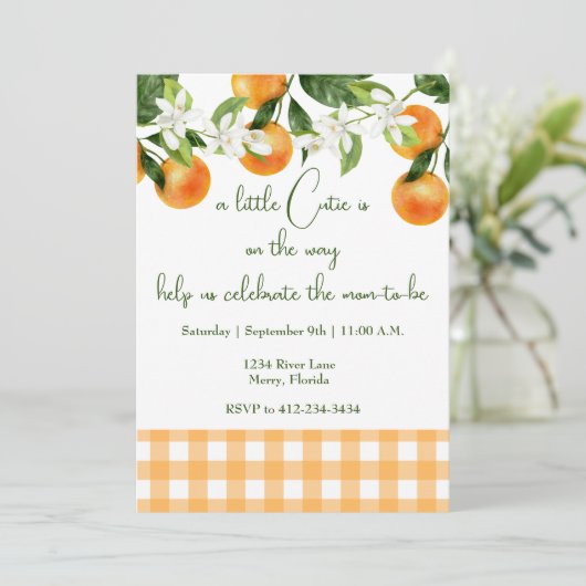 Invitation baby shower (Debout devant)