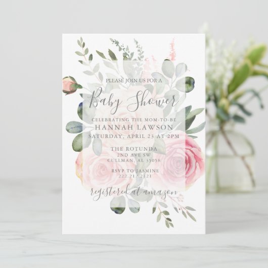 Invitation baby shower (Debout devant)