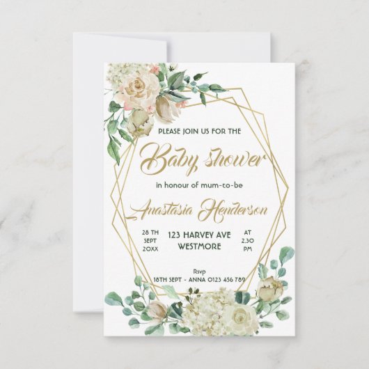 Invitation baby shower (Devant)