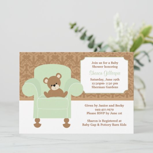 Invitation baby shower (Debout devant)
