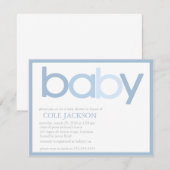 Invitation Baby shower (Devant / Derrière)