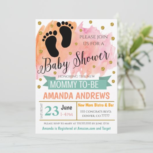 Invitation Baby shower (Debout devant)