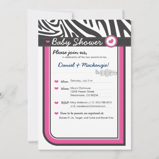 Invitation Baby shower (Dos)