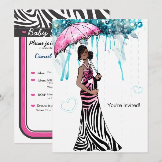 Invitation Baby shower (Devant / Derrière)