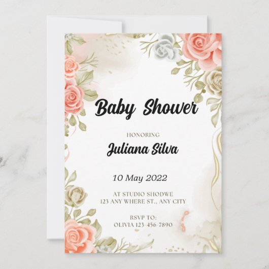Invitation baby shower (Devant)