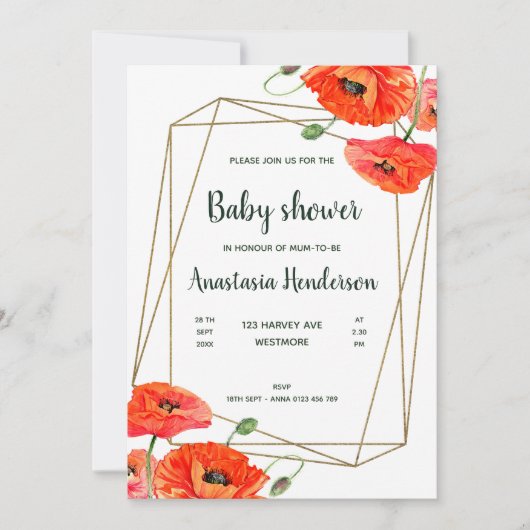 Invitation baby shower (Devant)