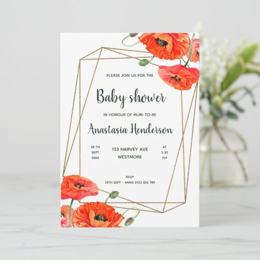 Invitation baby shower (Debout devant)