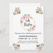 Invitation baby shower (Devant / Derrière)