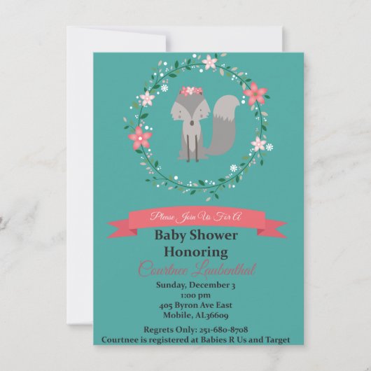 Invitation baby shower (Devant)