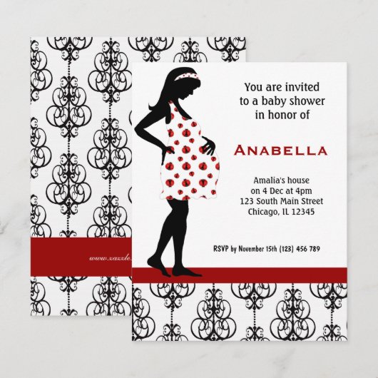 Invitation baby shower (Devant / Derrière)