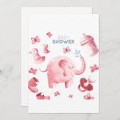 Invitation Baby shower (Devant / Derrière)