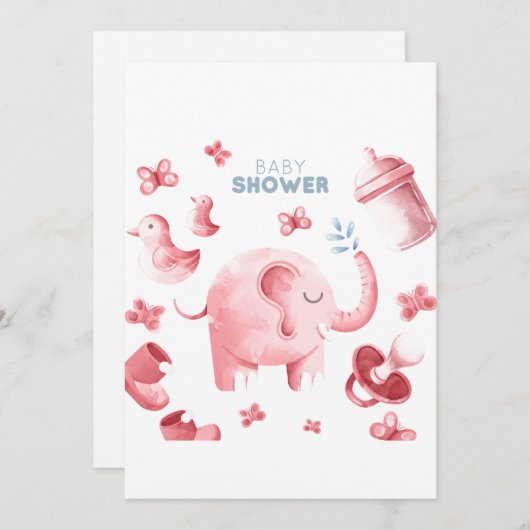 Invitation Baby shower (Devant / Derrière)