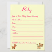 invitation baby shower. (Devant)