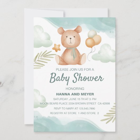 Invitation baby shower (Devant)