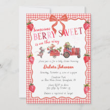 Baby shower 007 Gingham rouge Baie Sucrée Ferme