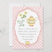 Baby Shower 007 Tendance Gingham Rose Bebe